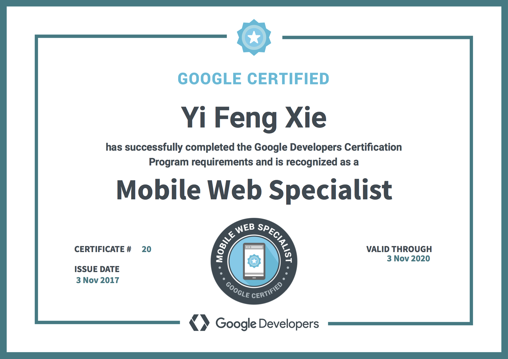 Google Mobile Web Specialist Certification